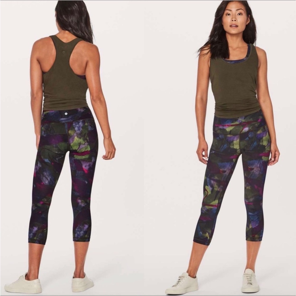Lululemon Wunder Under Hi Rise Leggings Aura Dark Chrome Multicolor Size 10